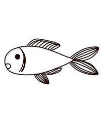 fish vector illustration sea fish sketch icon