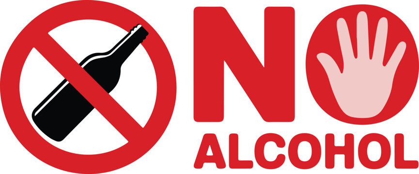 Prohibition symbol indicating no alcoholic beverages allowed in this area