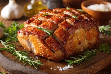 Pork roast stock photo