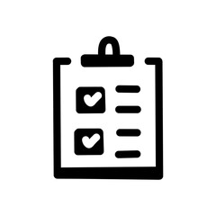 Simple Checklist on Clipboard／シンプルなチェックリストのアイコン

