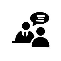 Business Consultation Icon／相談・面談中のビジネスアイコン