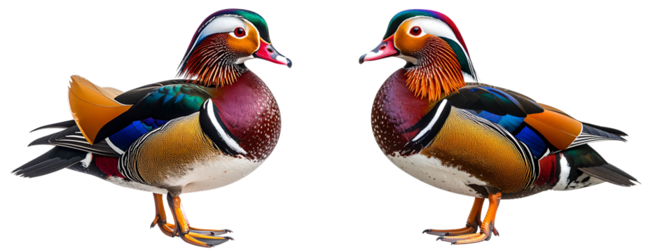  Side Profile of a Philippine Duck Standing on a Natural Surface, Isolated on Transparent Background