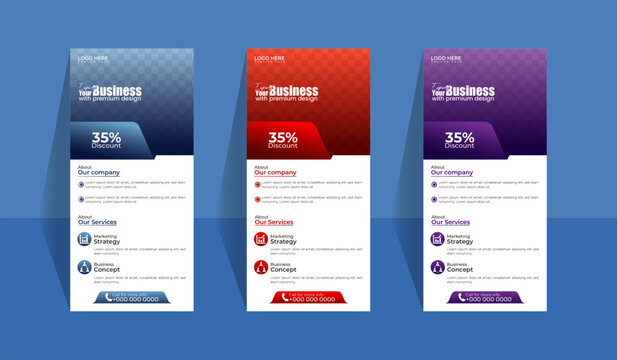 Modern clean clear dl flyer template or dl flyer design with best design organic shape