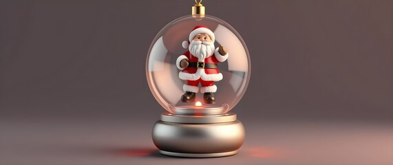Santa Claus Snow Globe Decoration with LED Lighting