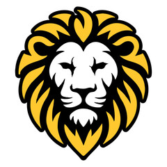 Lion Face Logo Design Featuring Royal Elements like Crown and Heraldic Shield in a Modern Vector Style.