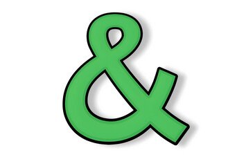 Green ampersand symbol