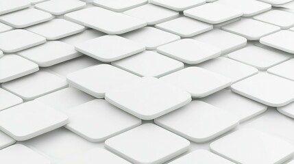 Fototapeta premium Abstract pattern of overlapping white squares.