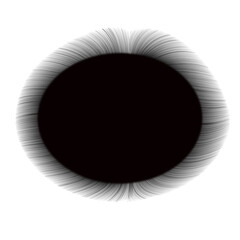 Black Energy Portal with Glowing Radiance  Isolated on Transparent Background
