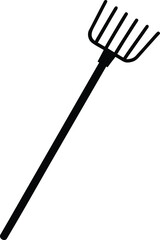 Naklejka premium rake tine on white background.eps