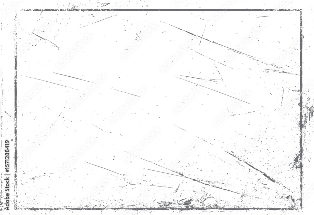 Poster grunge rectangular frame texture with scratch lines. abstract worn border overlay design. perfect fo