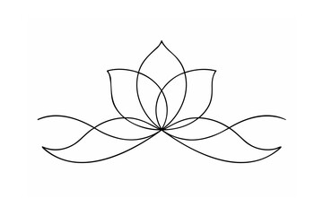 Elegant black lotus flower design floral