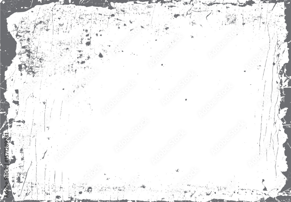 Poster aged grunge border texture with frame edges. retro distressed background for graphics. ideal for cre