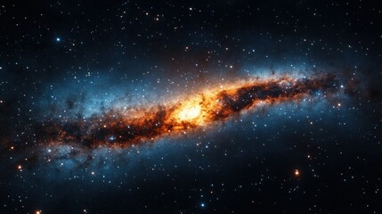 Fototapeta premium Cosmic galaxy, vibrant colors, vast space
