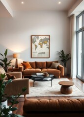 Created using generative ai tools Empty room interior design architecture blank design room