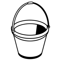 Child's bucket line art vector illustration  © Nur