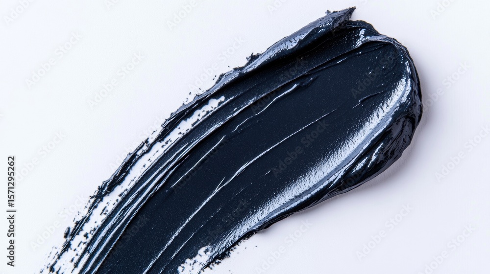 Aufkleber dark paint texture spread on a clean surface showing unique brushstroke patterns