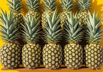 Pile of pineapples.