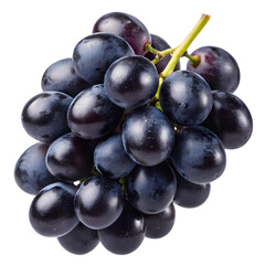 black grapes isolated on white