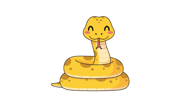 yellow snake cartoon smiling clip art preview