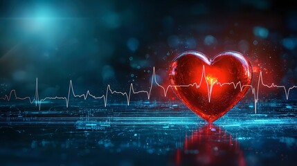 The heart graph background in the health monitoring app provides users with an intuitive visual representation of their cardiac activity, helping them track improvements and detect irregularities