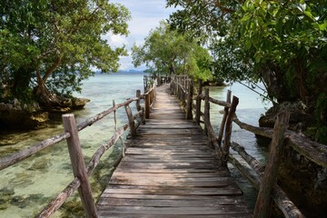 Obraz premium Timber path to islands
