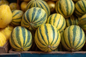 tiny yellow and green melons for sale