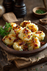 Slovak Bryndzové Halušky with Bacon