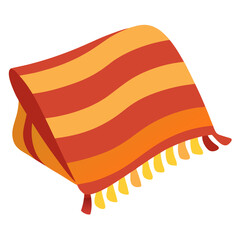 Cozy Blanket Silhouette Vector