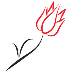 flower line dualtone icon