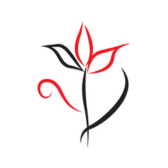 flower line dualtone icon