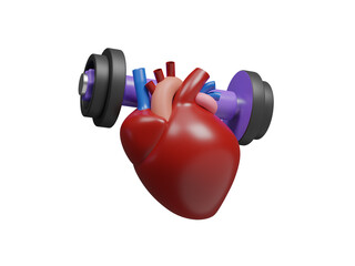World heart day icon isolated on transparent background, heart health insurance, happy volunteer charity, CSR social responsibility, world heart day. Health raise awareness concept. 3d rendering