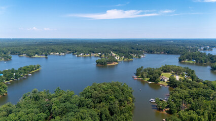 Fototapeta premium Lake Secession in South Carolina during 4th of July.