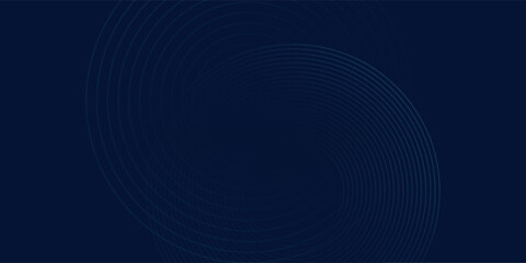 Abstract blue glowing geometric lines on dark blue background. Modern shiny blue circle lines pattern texture illustrations vector good modern