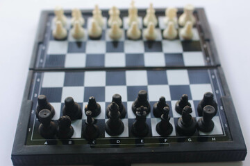 A strategy game using pieces