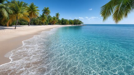 Explore tropical island paradise crystal clear waters lush trees vibrant sunrise tranquil sea and majestic mountains