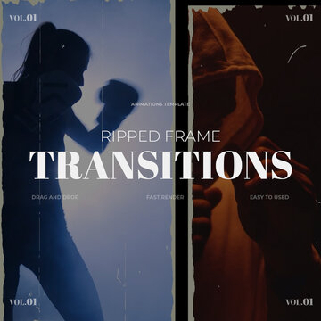 Ripped Frame Transitions / Square / Part 01