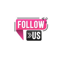 Png marketing sticker with follow us blog template announcement speech bubble badge blue message icon advertising online collection vector website

