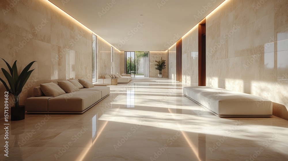 Poster clean light brown minimalistic surface with muted lighting and no patterns, modern monotone look