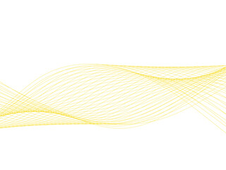 Abstract golden wave and curve lines with technology background. Abstract frequency sound wave technology and science background. Wavy banner, template design.	