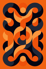 Abstract Geometric Swirls pattern