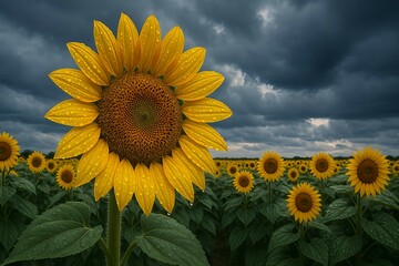 雨上がりのひまわり畑｜Sunflower Field After Rain