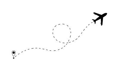 Plane route illustration