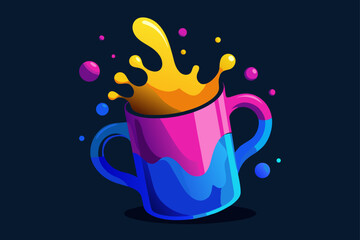 Vibrant Splash Mug coffee drink