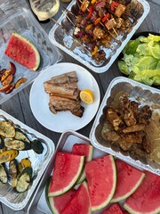 fruit salad in a restaurant