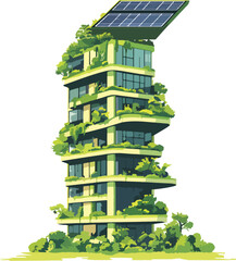 green house with solar panels