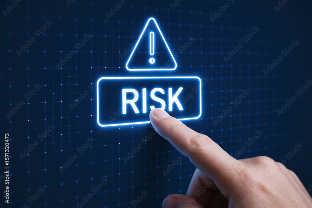 Poster a close-up a activating a digital alert on a grid background highlights the importance managing unce