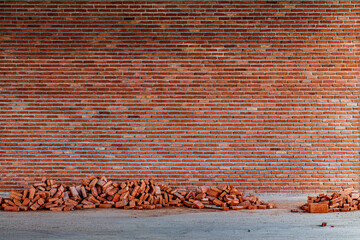 background of construction brick wall. 