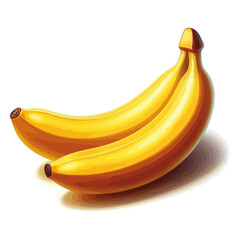 Realistic Yellow Bananas, Fresh Tropical Fruit Vector Illustration
