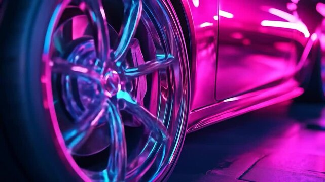 High-Resolution macro shot of a car alloy wheel stunning emphasizing elegance and premium design