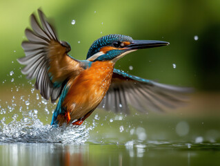 Kingfisher during his regular fishing at a favorite spot